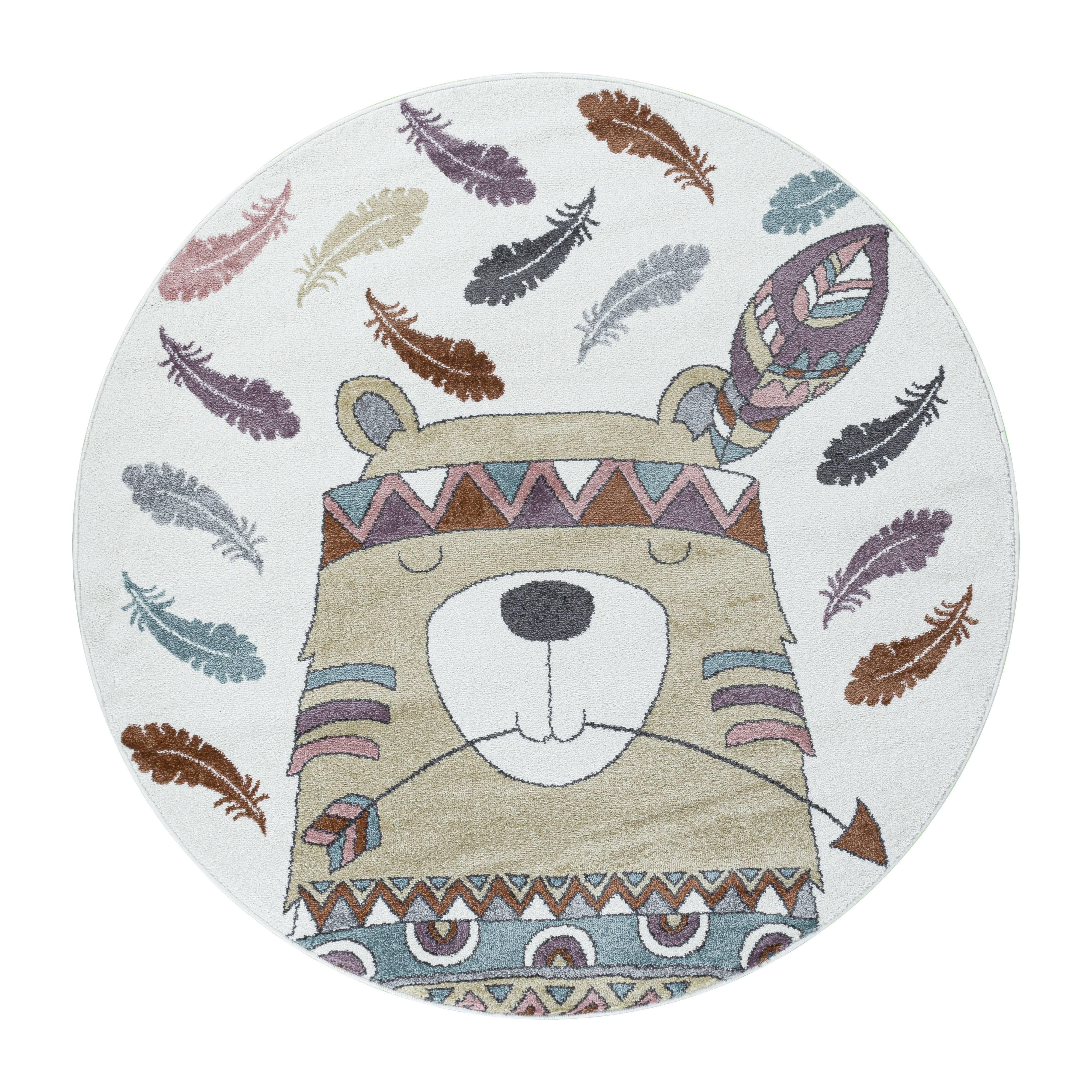 Ayyildiz Kindervloerkleed Buddy Bear rond | 