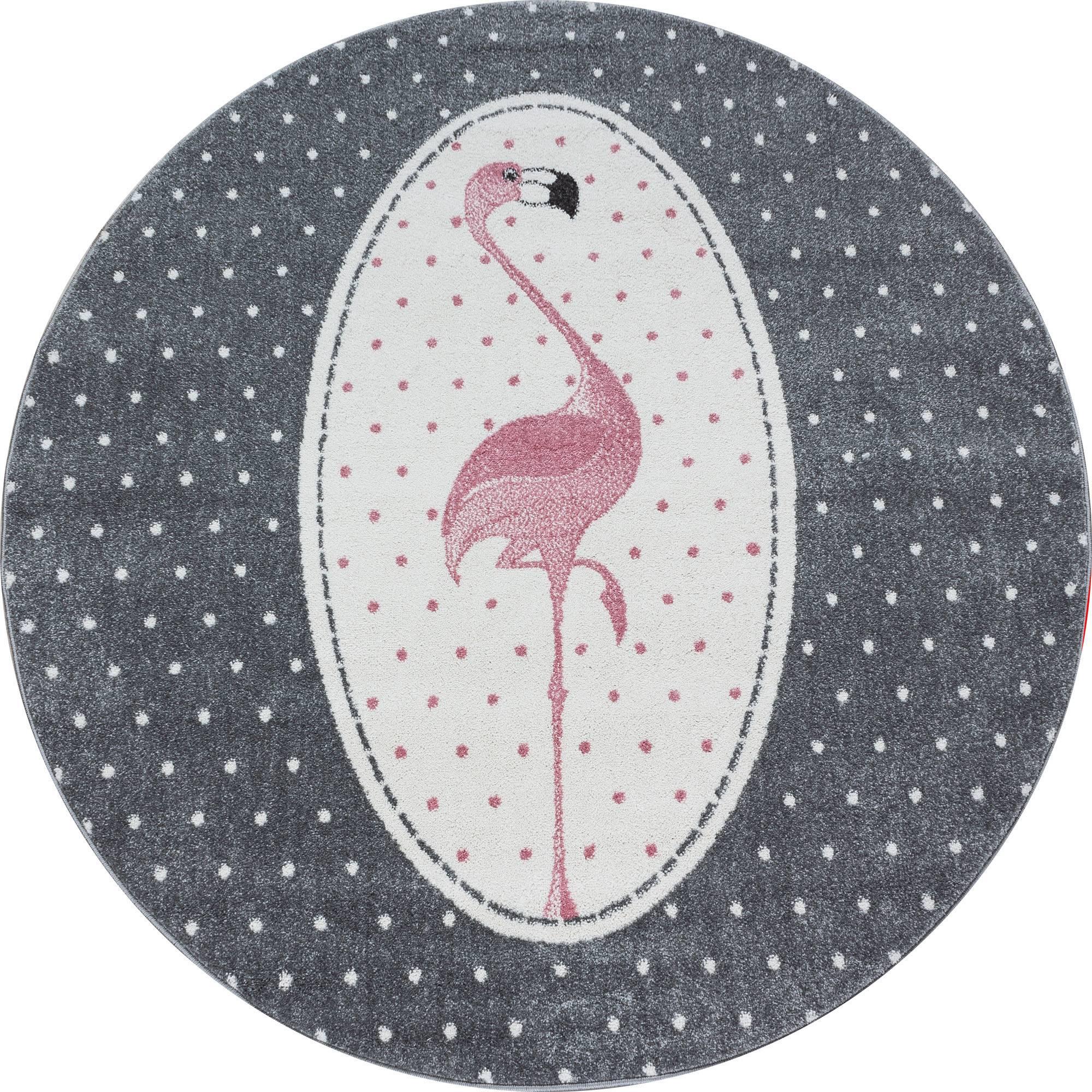 Ayyildiz Kindervloerkleed Animal Flamingo rond | 