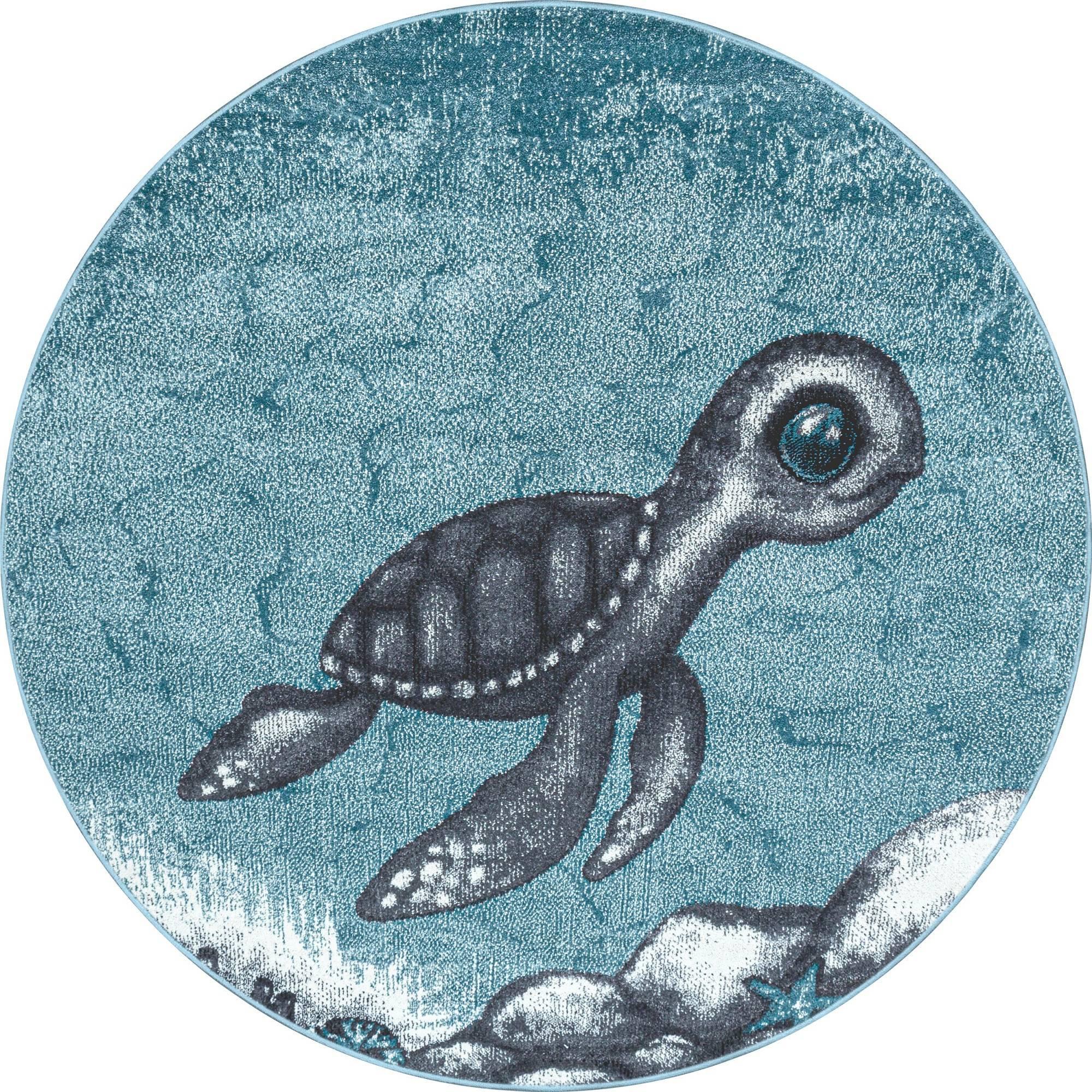 Ayyildiz Kindervloerkleed Turtle rond |