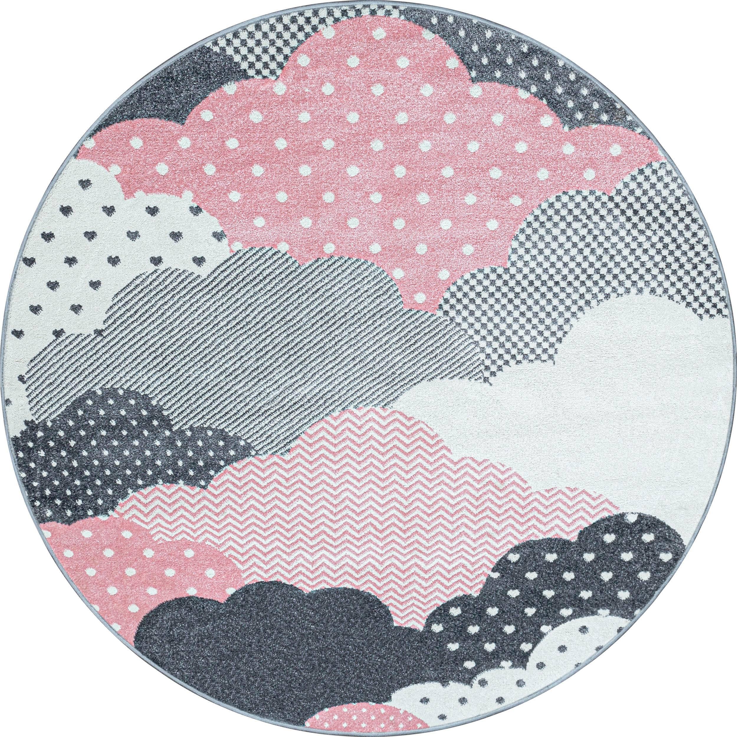 Ayyildiz Kindervloerkleed Cloudy rond | 