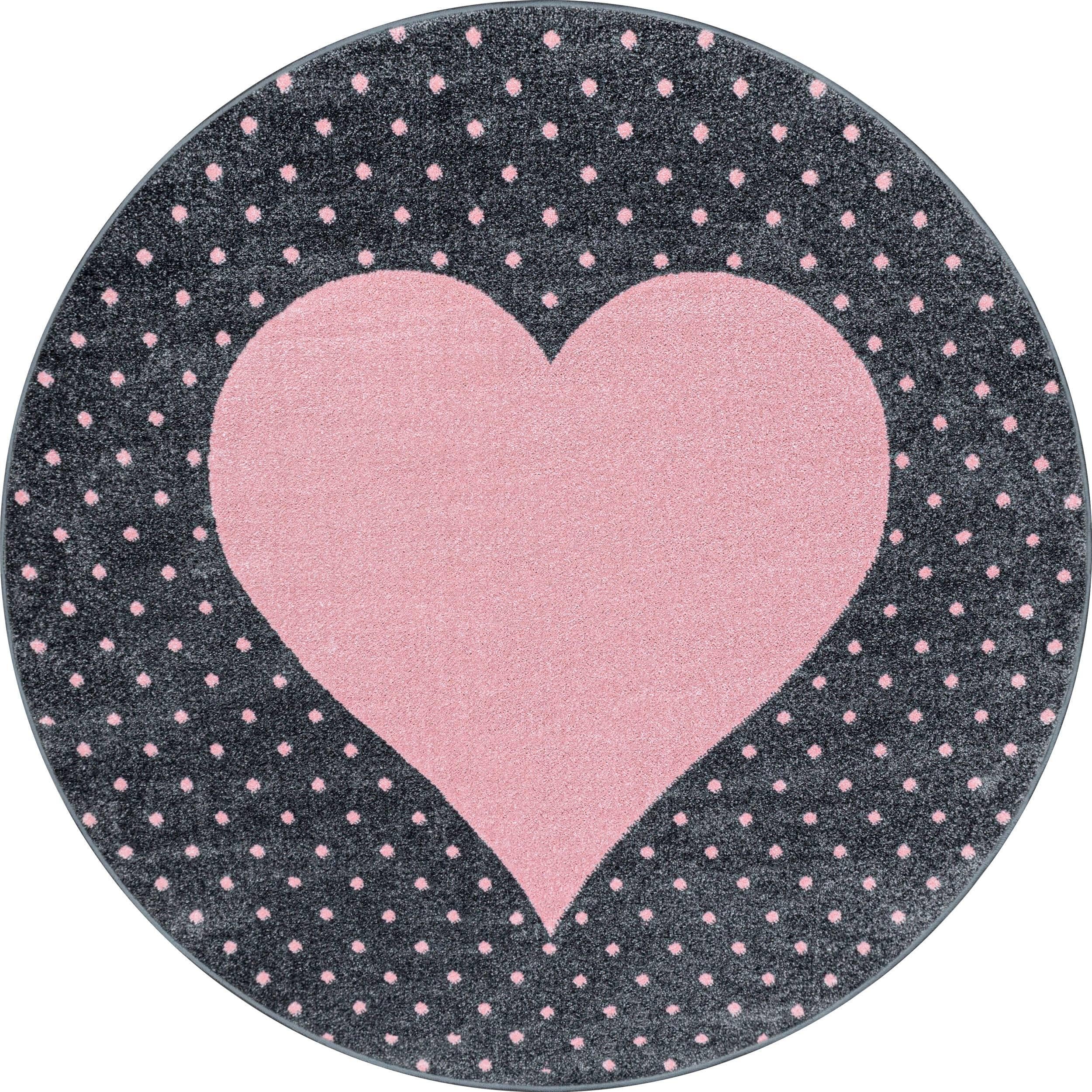 Ayyildiz Kindervloerkleed Heart rond | 