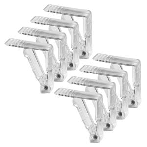 Patifix Tafelkleed klemmen - 12x - transparant - kunststof - 6 x 2 x 6 cm - voor tafels -
