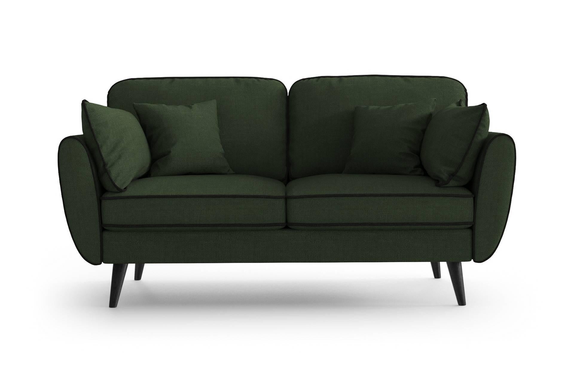 NADUVI Collection 2-zitsbank Zara linnen met contrast piping | 