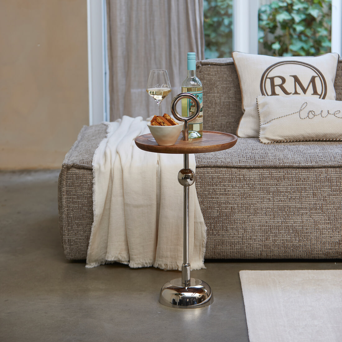 Rivièra Maison Bijzettafel Colonna Mangohout, 35cm - Naturel