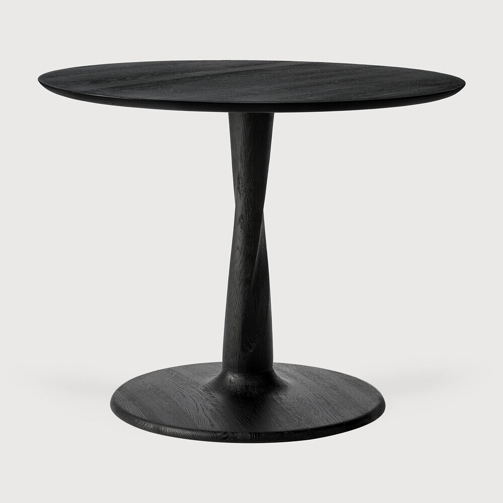 Ethnicraft Ronde Eettafel Torsion Eikenhout, 90cm - Zwart