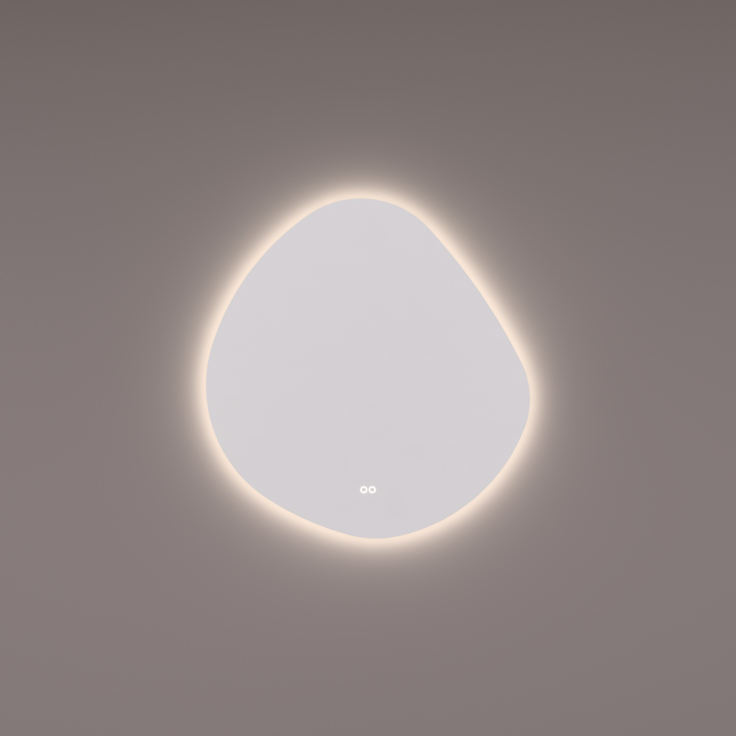 Hipp Design Spiegel  SPV 20000 Organisch 60x63 cm Met Verlichting Incl. Spiegelverwarming