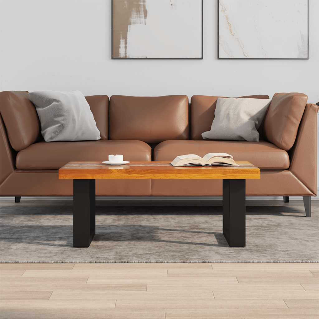 vidaXL Salontafel massief teakhout hars 100x50 cm