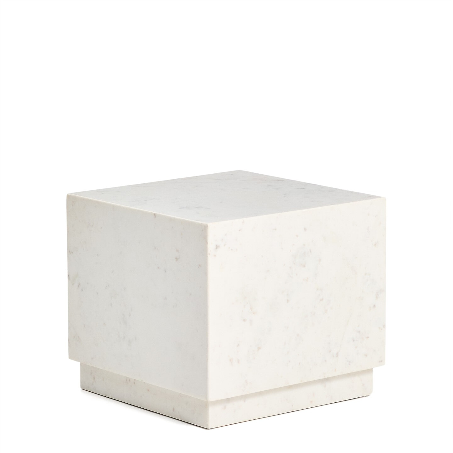 Kave Home Bijzettafel Sorein Marmer, 40 x 40cm - Wit