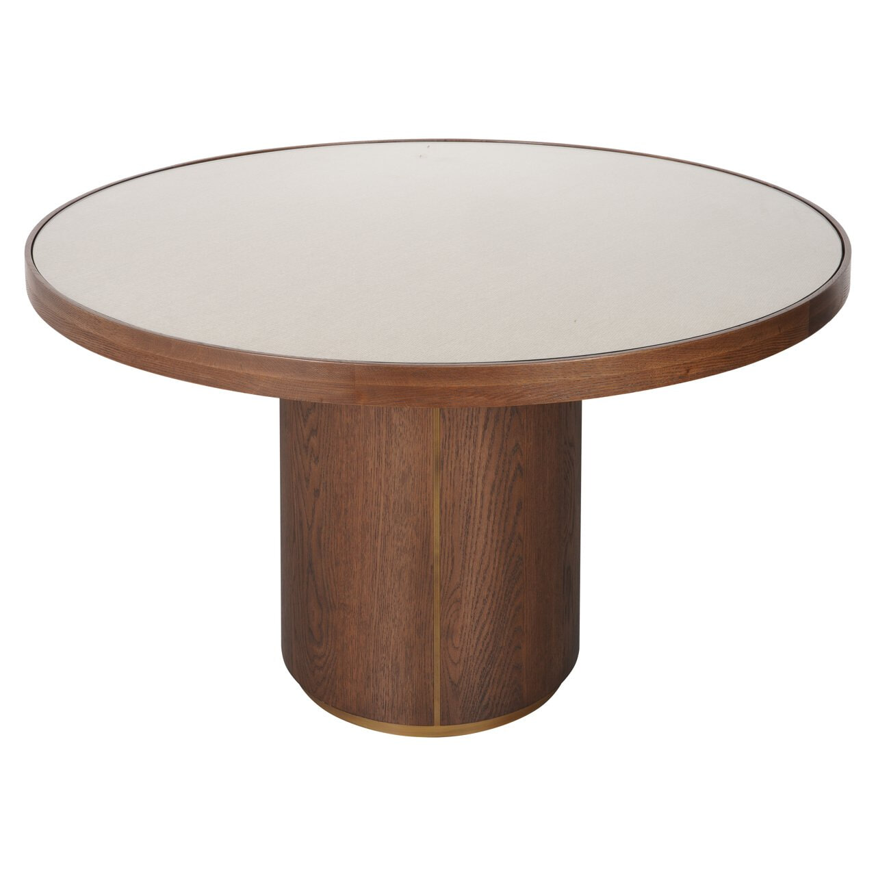 Richmond Interiors Richmond Ronde Eettafel Willox Linnen en eiken, 130cm - Bruin