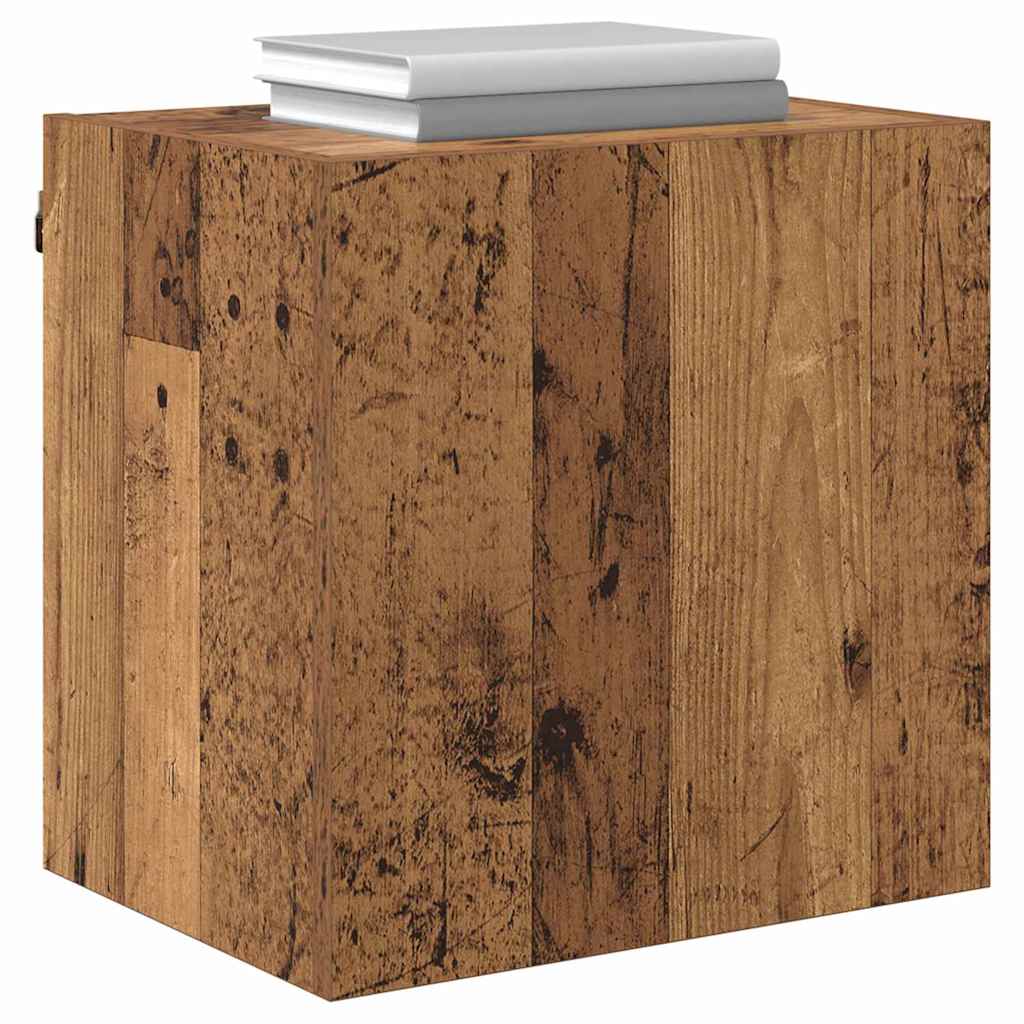 vidaXL TV Wandkast Wandgemonteerd Oud Hout 40,5x30x40cm Bewerkt hout