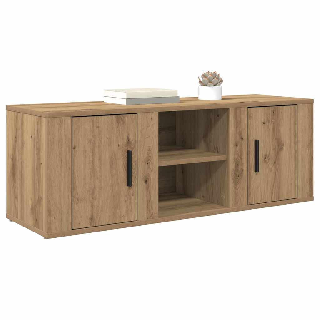 vidaXL TV-kast Artisan Eiken 100 x 31,5 x 35 cm Bewerkt hout