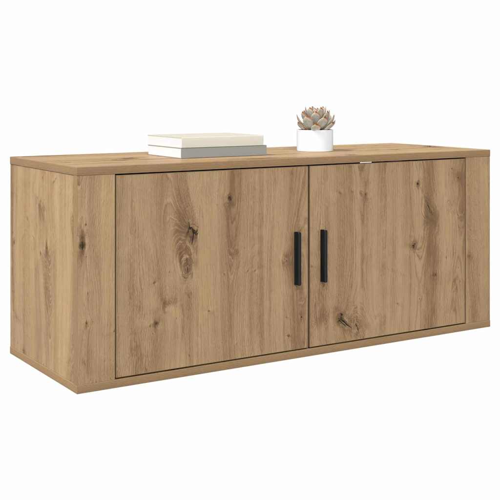 vidaXL Wandgemonteerde TV-kast Artisan Eiken 100 x 34,5 x 40 cm