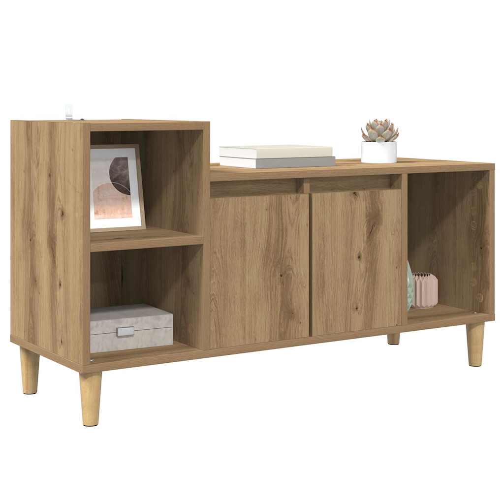 vidaXL TV-kast Artisan Eiken 100 x 35 x 55 cm Bewerkt hout