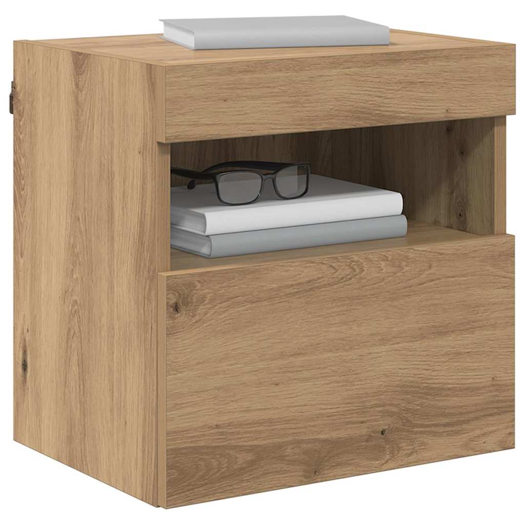 vidaXL TV Wandkasten 2 pcs Artisan Eiken 40 x 30 x 40 cm Bewerkt hout
