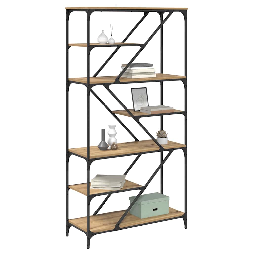 vidaXL Boekenkast Artisan Eiken 91 x 36 x 176 cm Bewerkt hout