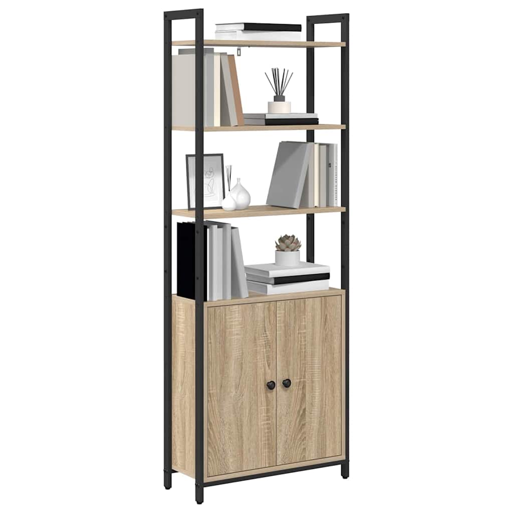 vidaXL Boekenkast Sonoma Eiken 60 x 24 x 161 cm Bewerkt hout