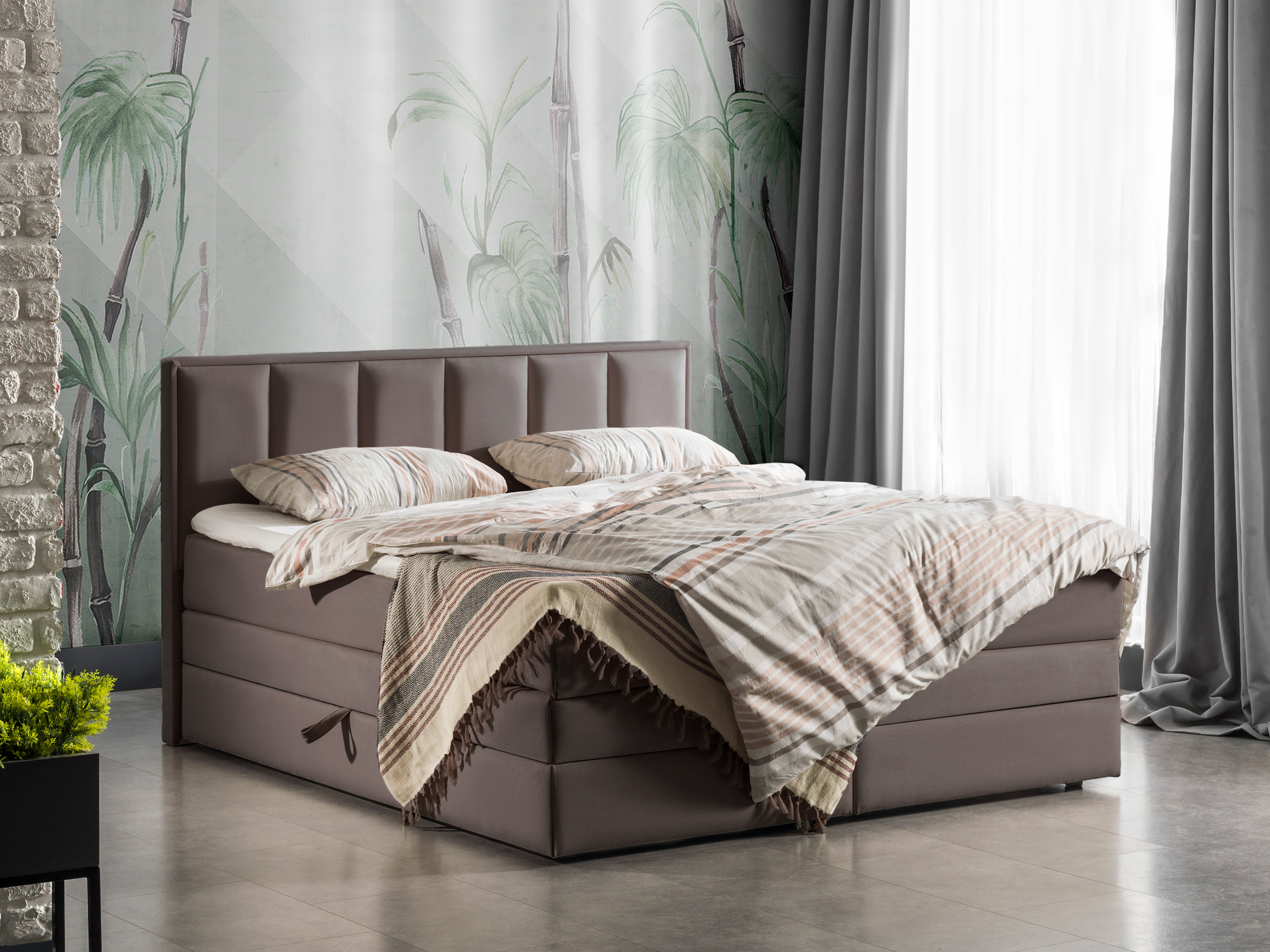 TotaalBED Opbergboxspring Aken met klep