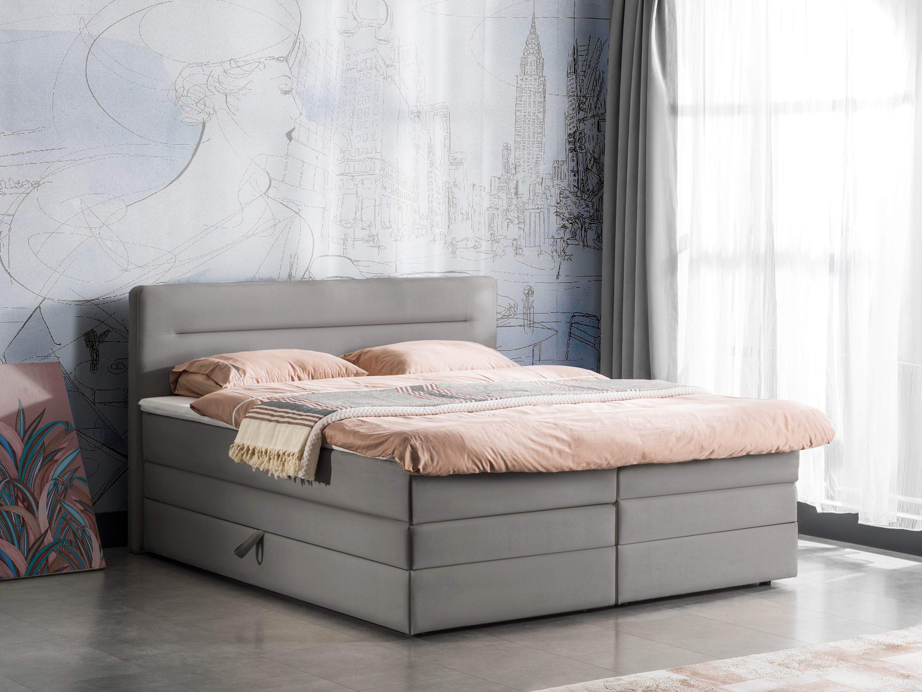 TotaalBED Opbergboxspring Hamburg met klep