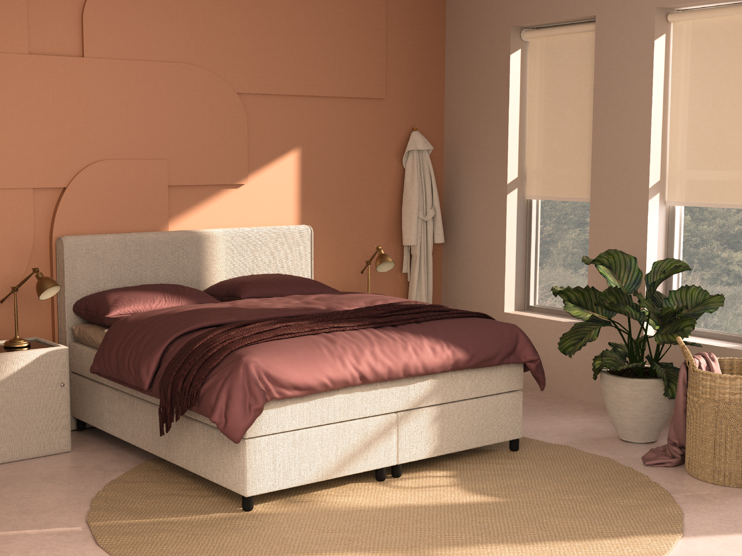 TotaalBED Boxspring Levanger vlak