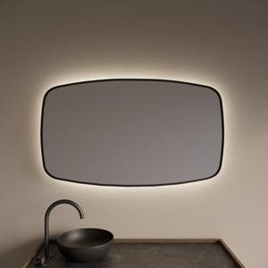 Gliss Design Spiegel  Epos met Indirecte LED Verlichting en Verwarming 120x65cm Mat Zwart