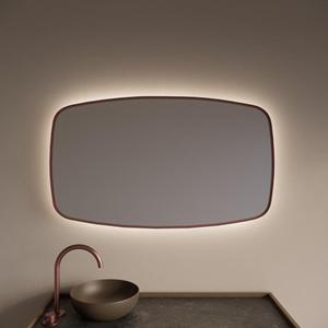 Gliss Design Spiegel  Epos met Indirecte LED Verlichting en Verwarming 160x70cm Koper Rose