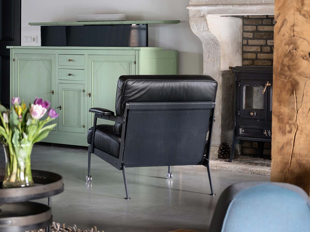 Tvlift-meubel.nl Kersenhout TV lift dressoir groen