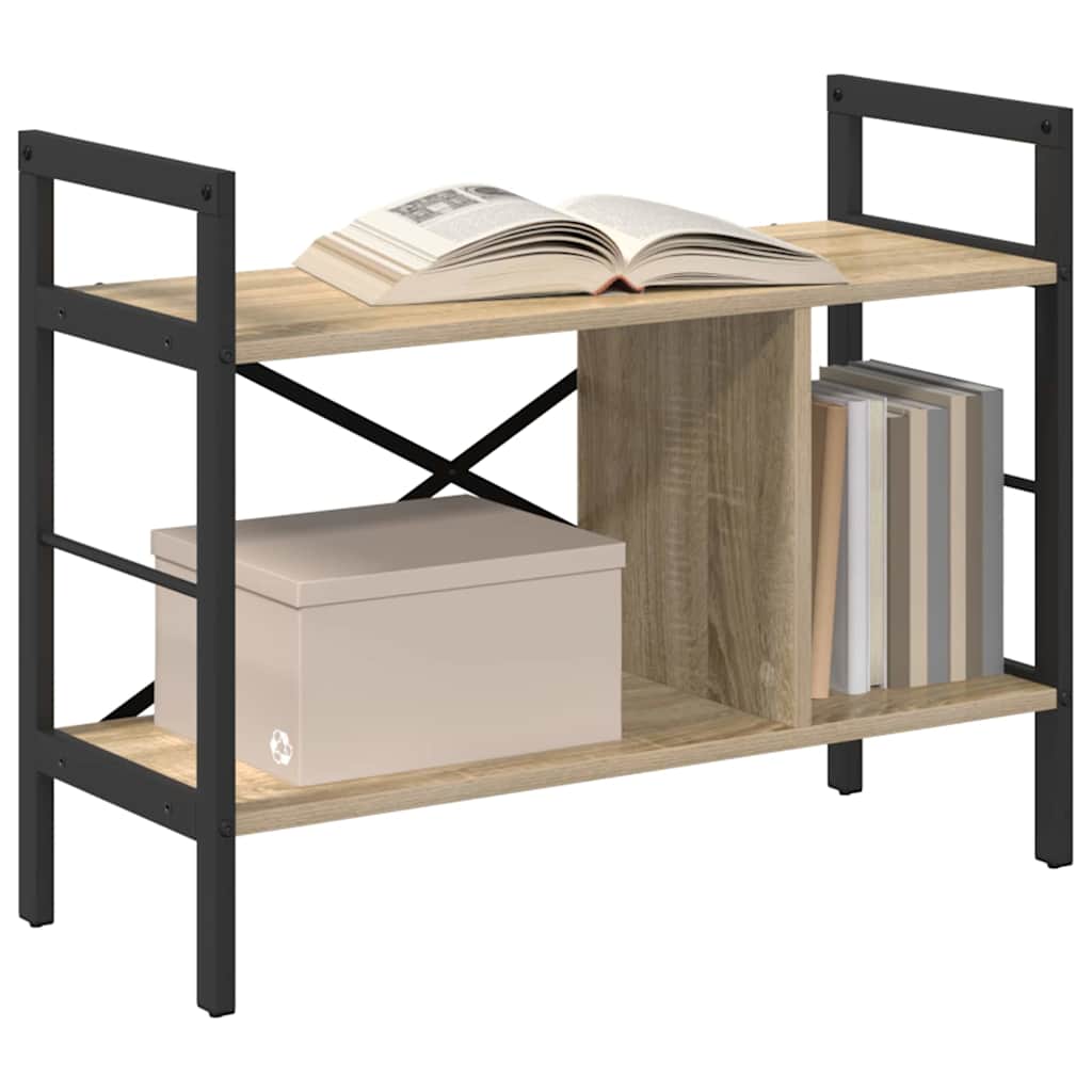 vidaXL Boekenkast Sonoma Eiken 75 x 30 x 58,5 cm Bewerkt hout