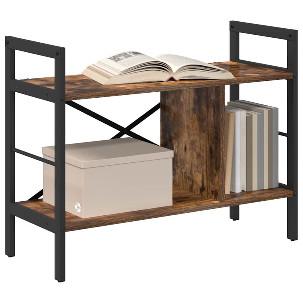 vidaXL Boekenkast Gerookt eiken 75 x 30 x 58,5 cm Bewerkt hout