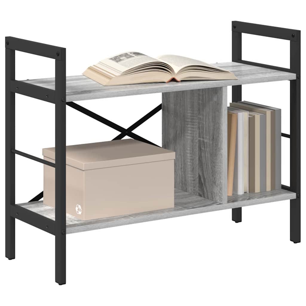 vidaXL Boekenkast Grijs Sonoma 75 x 30 x 58,5 cm Bewerkt hout
