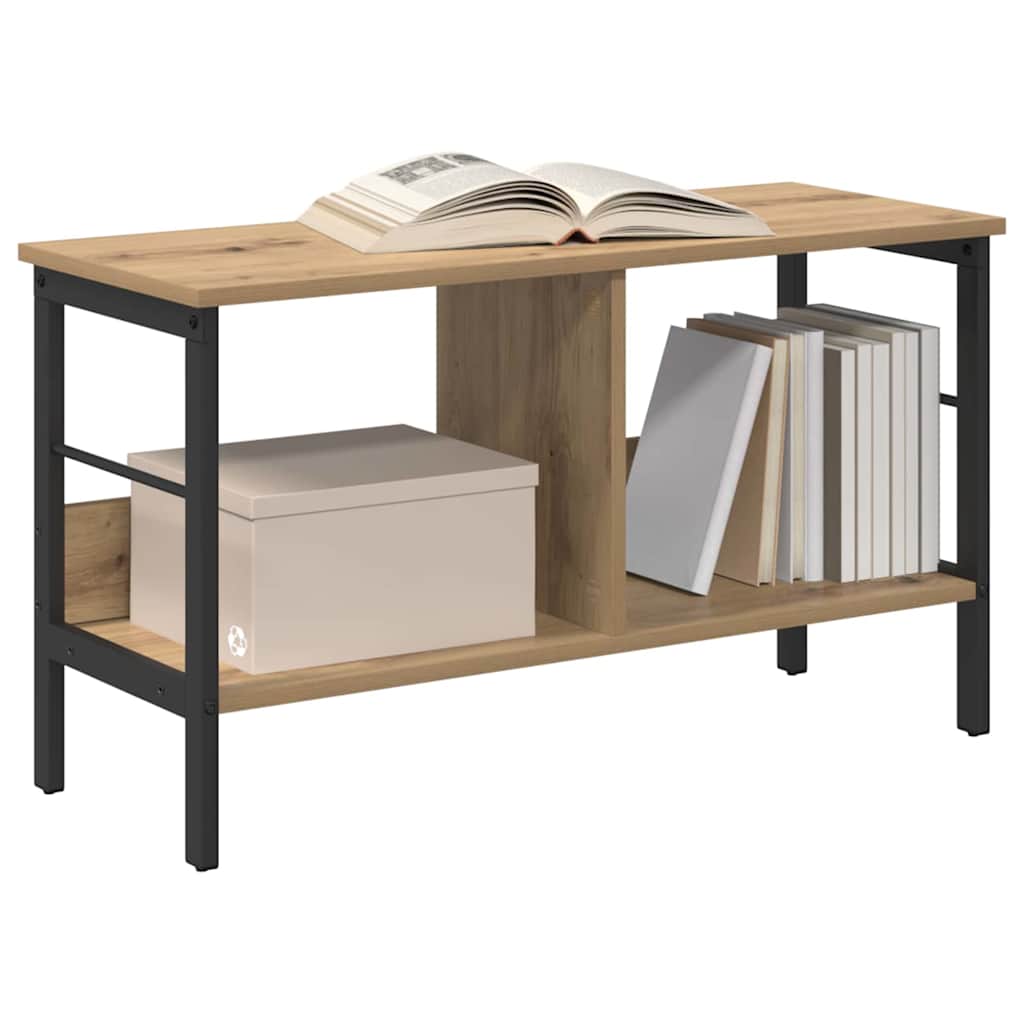 vidaXL Boekenkast Artisan Eiken 82 x 32 x 47 cm Bewerkt hout
