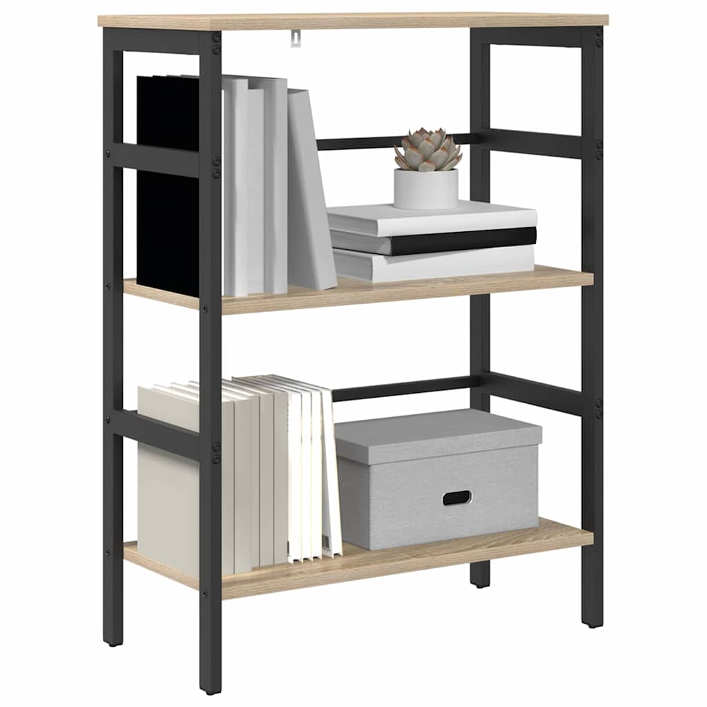 vidaXL Boekenkast Sonoma Eiken 60 x 29,5 x 81 cm Bewerkt hout