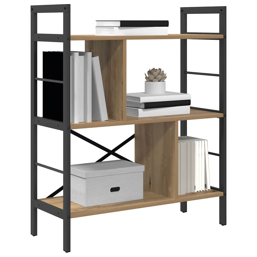 vidaXL Boekenkast Artisan Eiken 75 x 30 x 91 cm Bewerkt hout