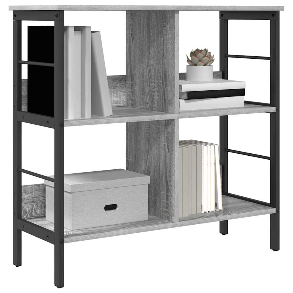 vidaXL Boekenkast Grijs Sonoma 82 x 32 x 79 cm Bewerkt hout