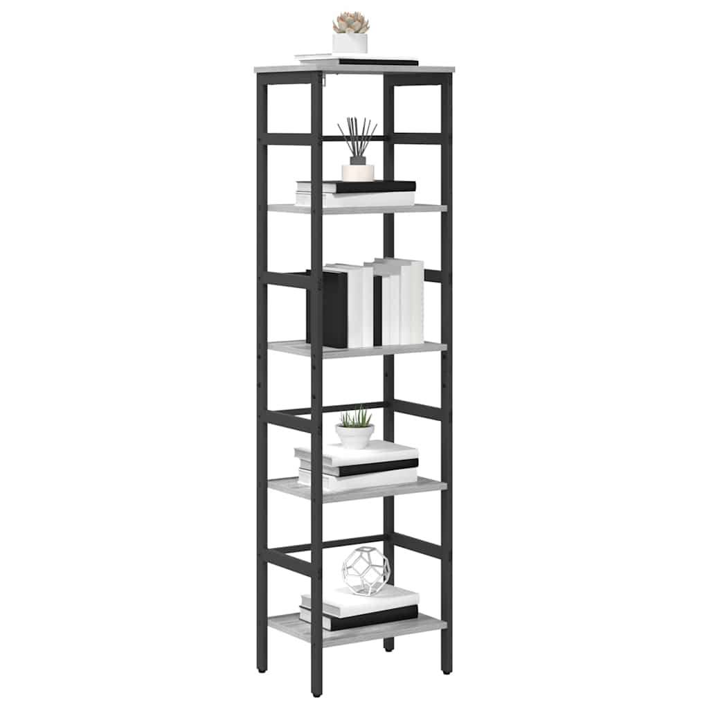vidaXL Boekenkast Grijs Sonoma 40 x 29,5 x 149 cm Bewerkt hout