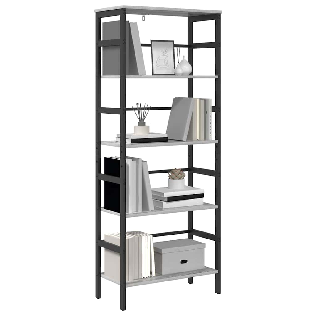 vidaXL Boekenkast Grijs Sonoma 60 x 29,5 x 149 cm Bewerkt hout