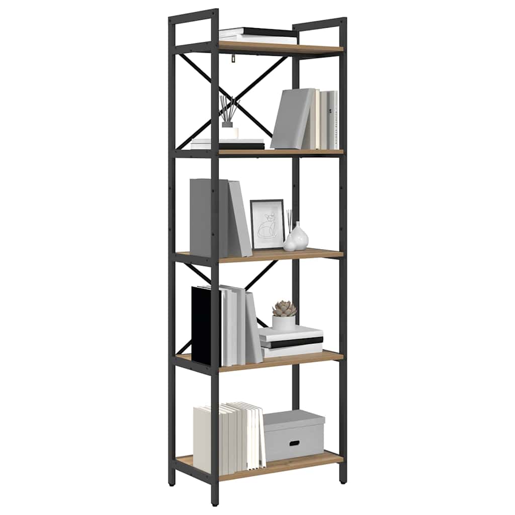 vidaXL Boekenkast Artisan Eiken 56 x 34 x 171 cm Bewerkt hout