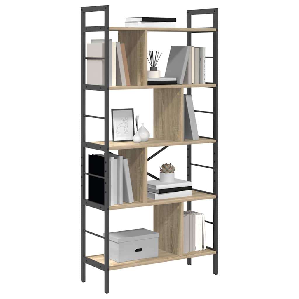 vidaXL Boekenkast Sonoma Eiken 75 x 30 x 156 cm Bewerkt hout