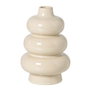 Xenos Vaas drielaags - beige - &oslash;15.5x25.5 cm