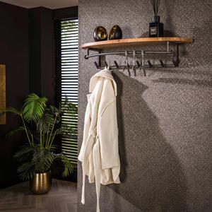 LifestyleFurn Kapstok Karia Acaciahout, Met 8 haken - Massief acacia