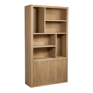 Tower Living Boekenkast Tenna Mangohout, 220 x 120cm - Naturel