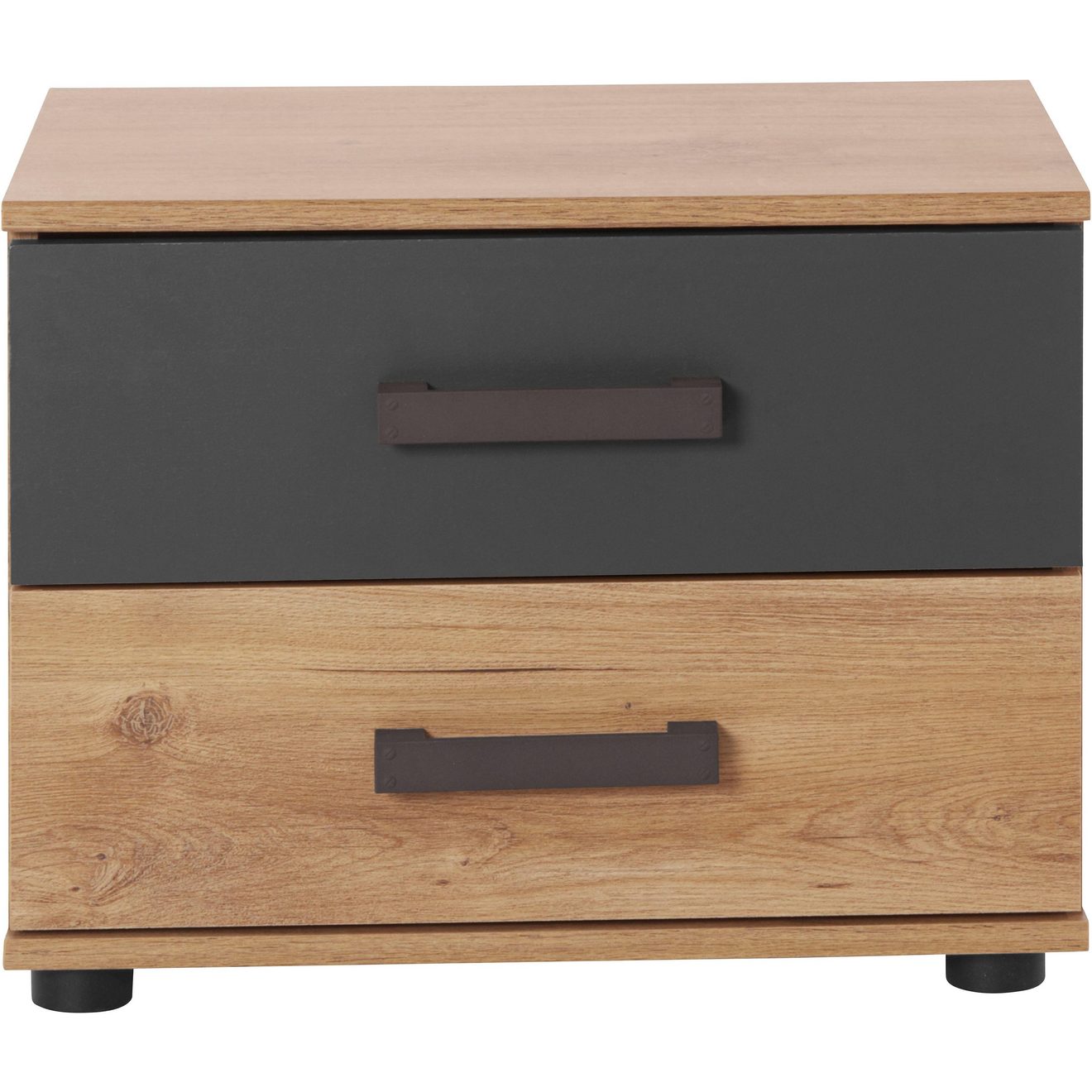 Wimex Nachtkastje Malmoe, nachtkastje 52x38x40cm, 2 lades enkele of in praktische 2-set, rustieke look, industrieel ontwerp