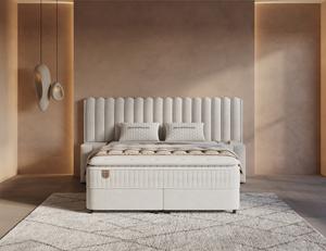 Dreamhouse Opbergboxspring Imperial XL incl. 2 nachtkasten- Beige