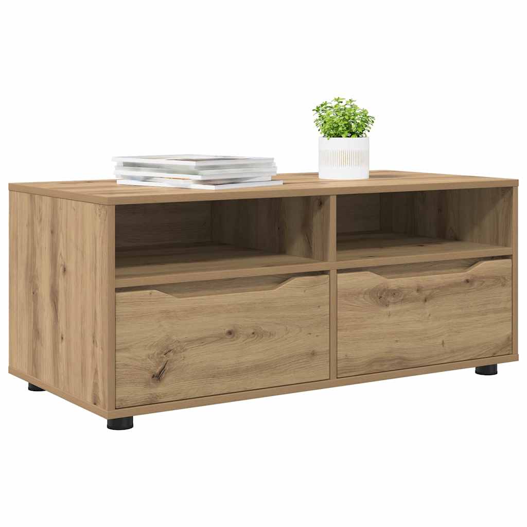 vidaXL TV-kast met lade Artisan Eiken 100 x 48 x 43 cm Bewerkt hout