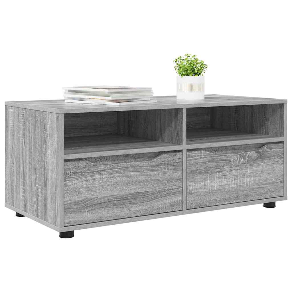 vidaXL TV-kast met lade Grijs Sonoma 100 x 48 x 43 cm Bewerkt hout