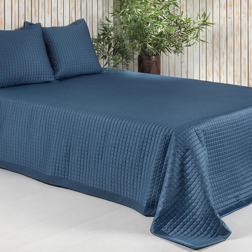 Dommelin Sprei Chicago Satijn 300TC Nachtblauw 180x260 cm