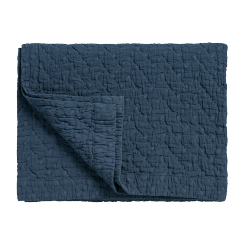 Vandyck Pure 10 G.Dyed Bedsprei 260x260 blue ink