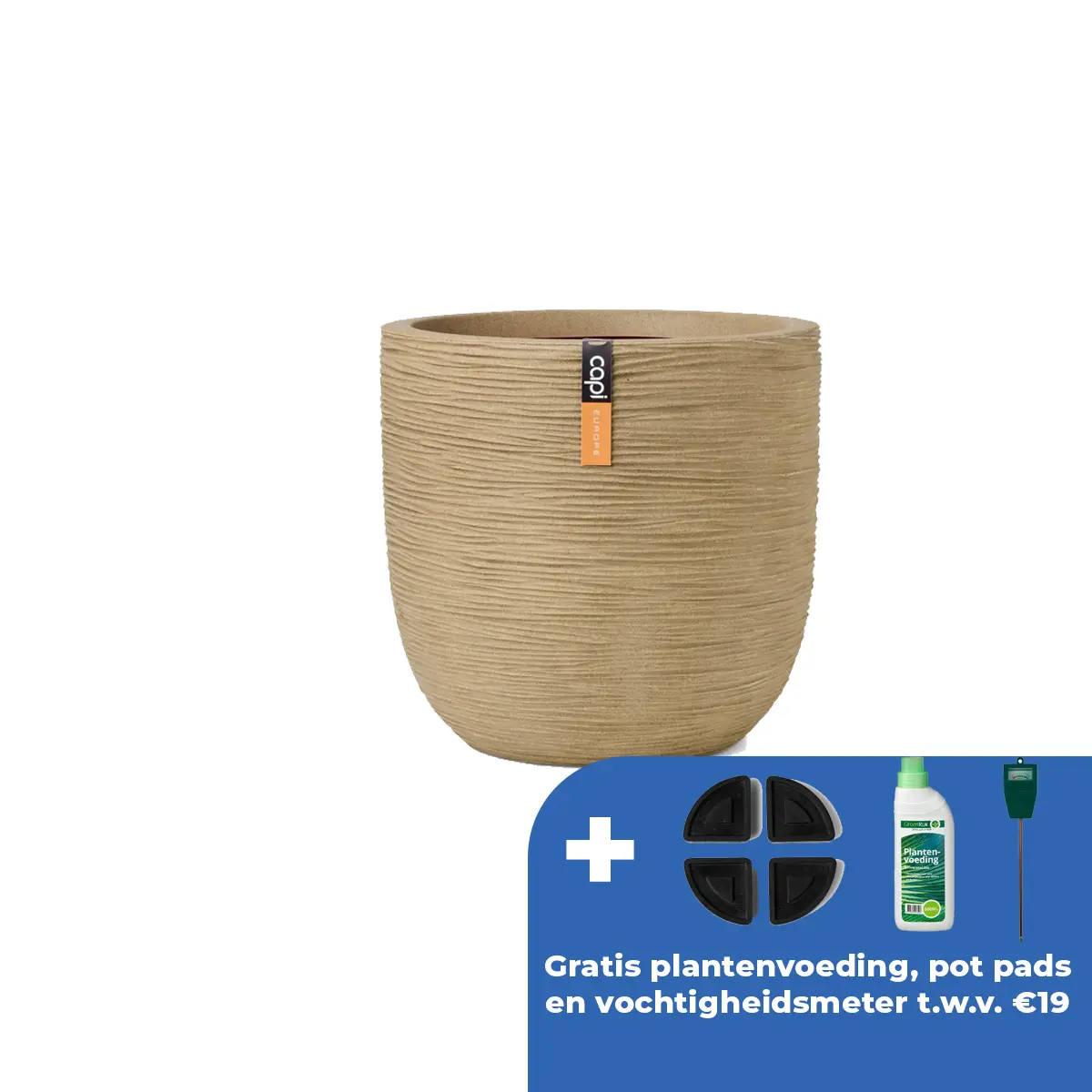 Capi Europe Pot bol rib nl d43h41cm beige