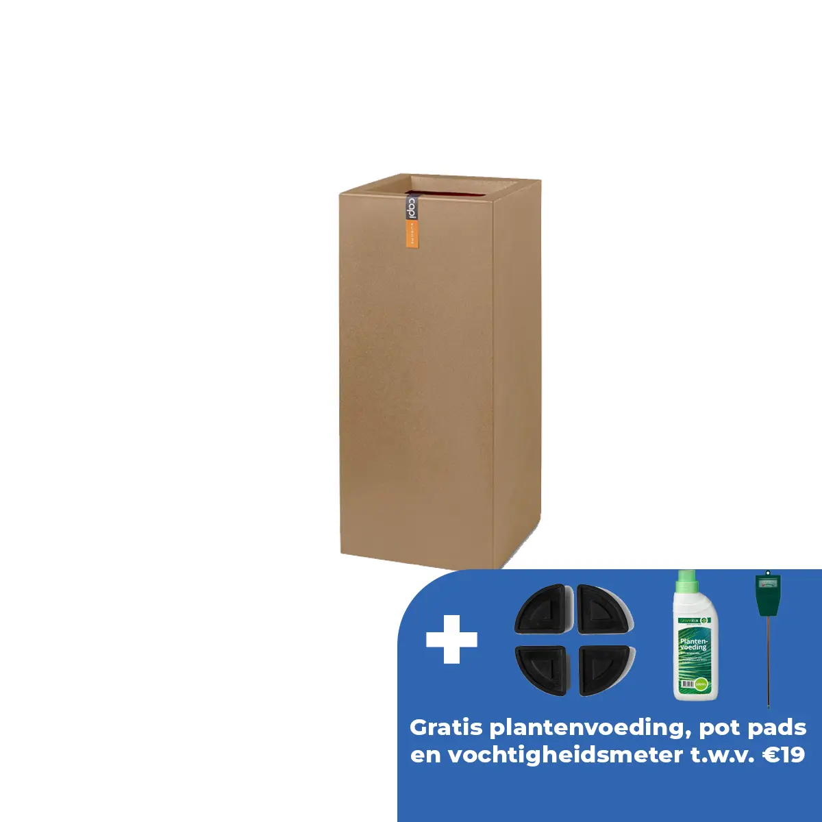 Capi Europe Pot rh smooth nl 36x36x79cm beige