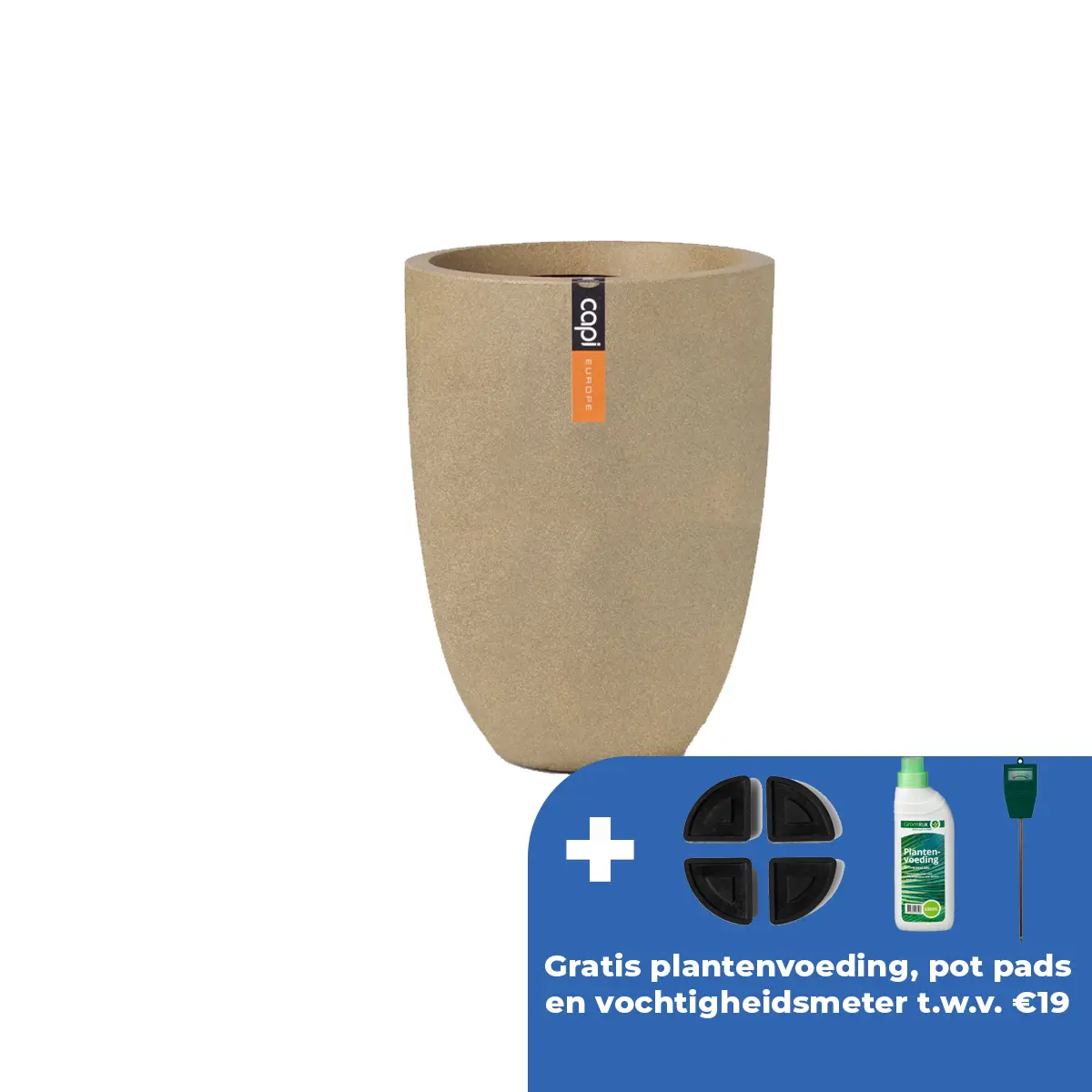 Capi Europe Vaas elegant smooth d26h36cm beige