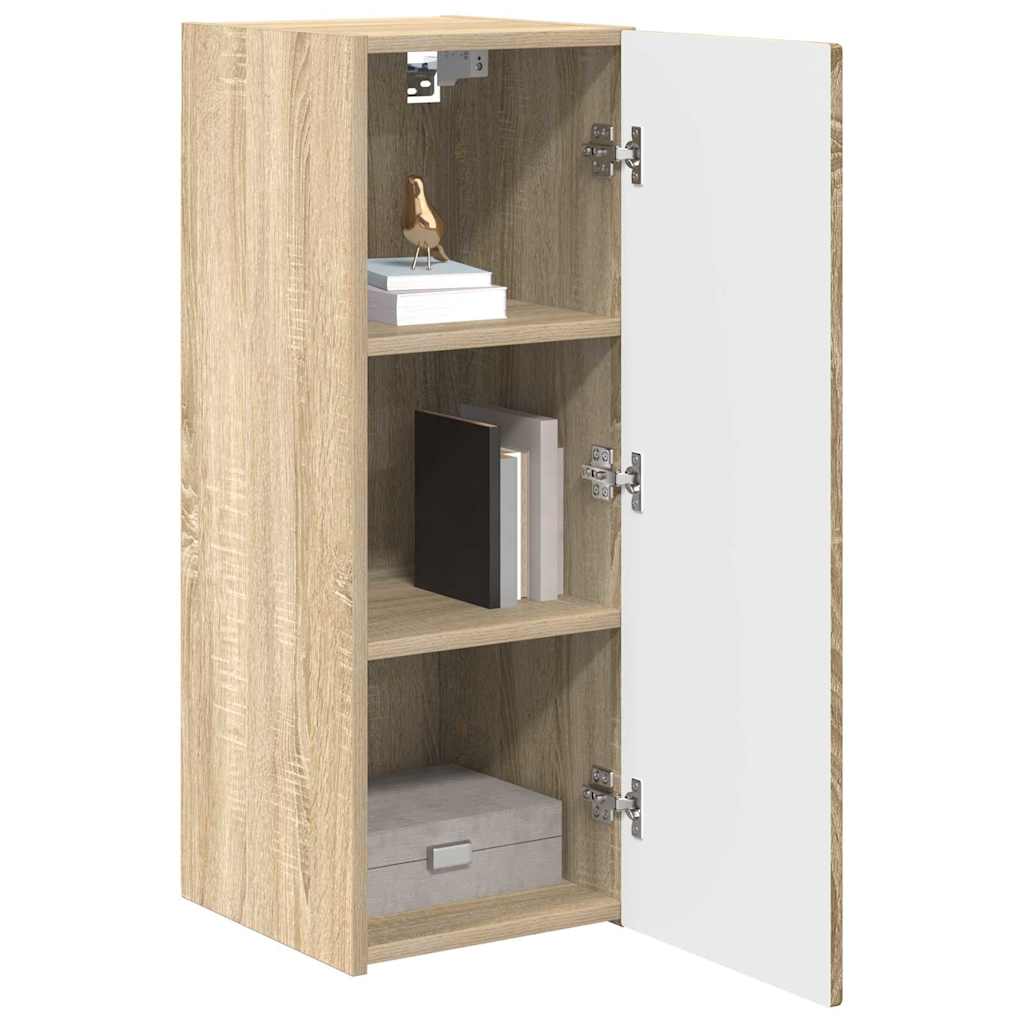 vidaXL TV Wandkast Wandgemonteerd Sonoma 30 x 31 x 80 cm Bewerkt hout